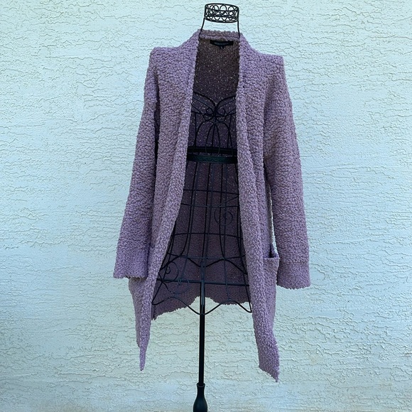 MEROKEETY Women's Long Sleeve Soft Chunky Knit Sweater Open Front Cardigans - Picture 3 of 11